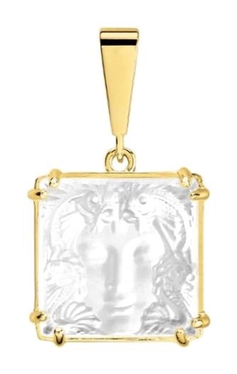 Lalique Jewelry - Arethuse Pendent & Rope Vermeil Clear Crystal