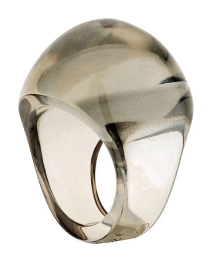 Lalique Jewelry - Cabochon Ring Bronze Crystal