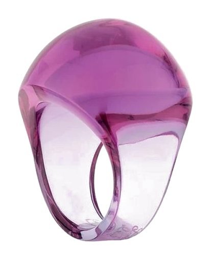 Lalique Jewelry - Cabochon Ring Fuschia