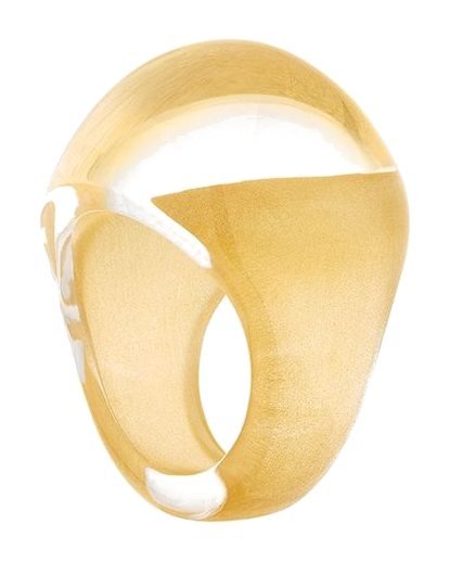 Lalique Jewelry - Cabochon Ring Patin Yellow