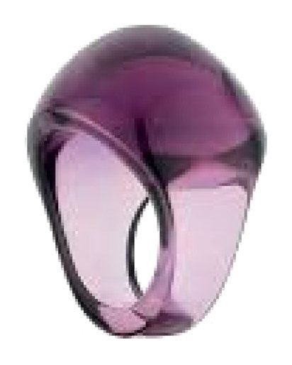 Lalique Jewelry - Cabochon Ring Purple Crystal