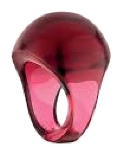 Lalique Jewelry - Cabochon Ring Red Crystal