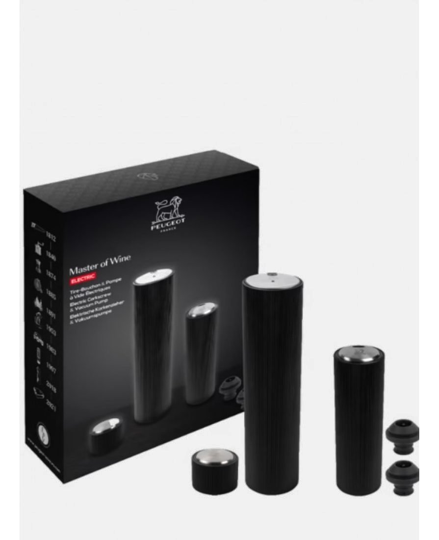 Peugeot - Line Electric Corkscrew & Conservation Pump Black