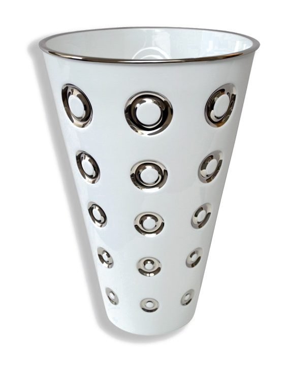 Bernardaud - Panarea Argent - Vase H37.5cm