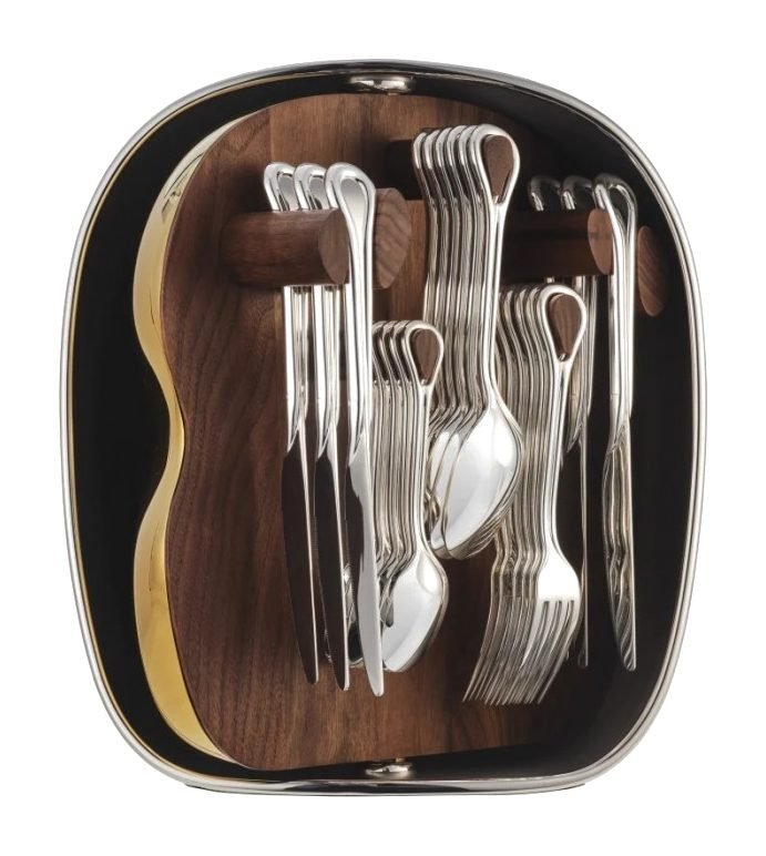 Christofle - Carrousel - 24-Piece Silver-Plated Flatware Set with Shell