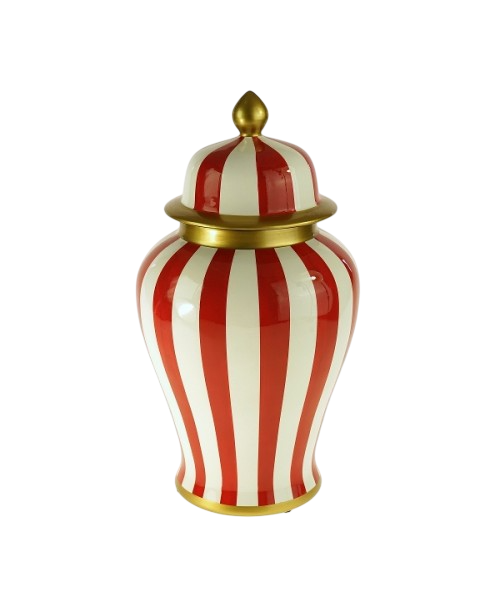 WNR - Ginger Jar - Red & White Stripes