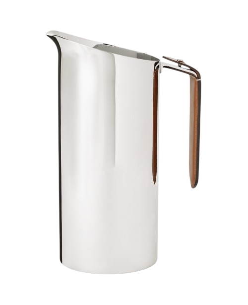 Wyatt Steel & Saddle Leather Pitcher